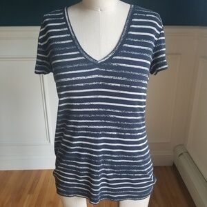 Banana Republic blue striped Tee